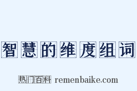 智慧的维度组词是什么意思的图片